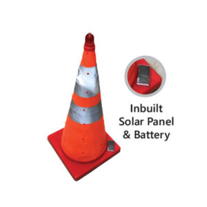 Solar Retractable Traffic Cone – H2SRTC
